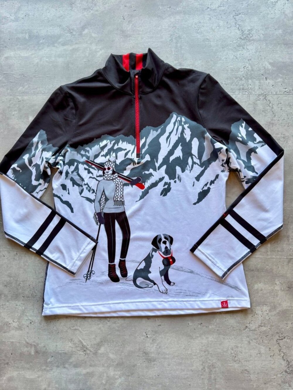 Krimson Klover Bernie Top Baselayer, Telluride, Black Red, Small